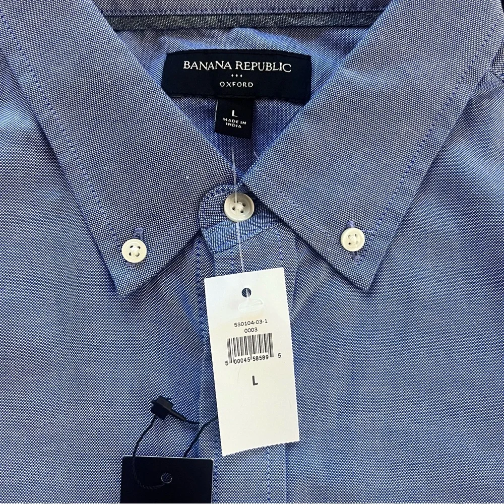 Banana Republic Light Blue Casual Button-Down Shirt Size L - Picture 3 of 6